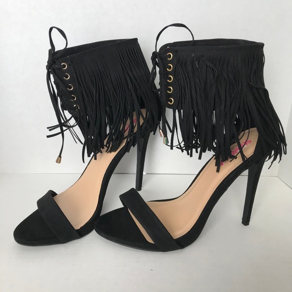 JustFab Shoes - Brand New Justfab Fringed Heels Size 10